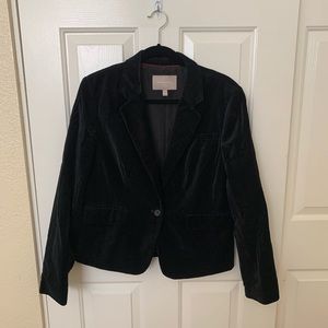 Banana Republic Black Velvet Blazer Size 14